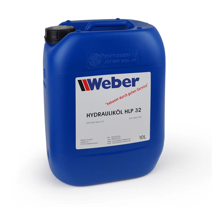 10L Hydraulolja Weber HLP 32 för lyftplattformar