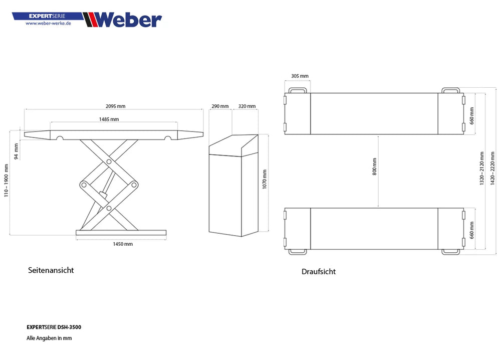 Saxlyft Weber Expert Series DSH-3500