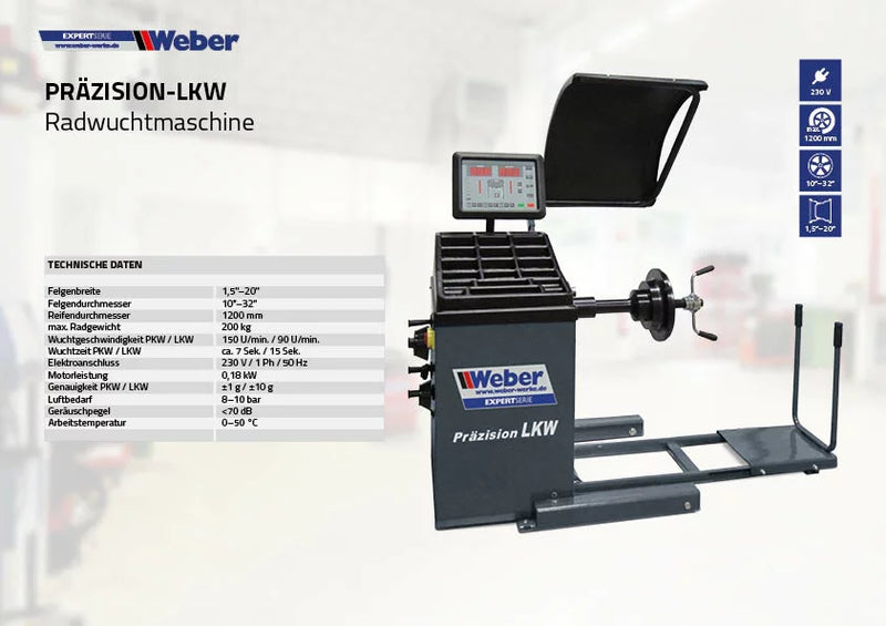 Balanseringsmaskin Lastbil Weber Expert Series Precisionstruck