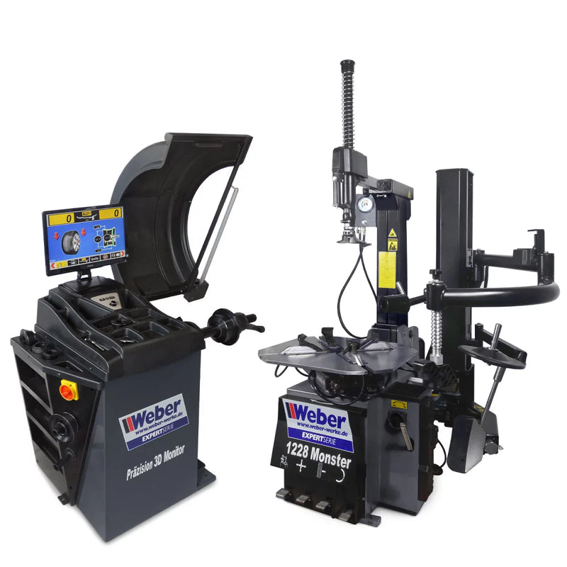 Däckmaskinspaket Weber 1228 Monster & Precision 3D monitor inklusive extra monteringsarm