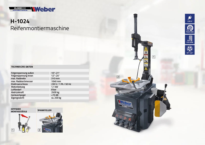 Däckmaskinspaket Weber H-1024 & STW-202