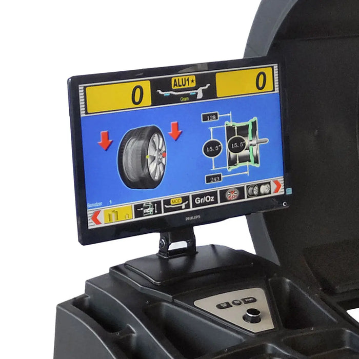 Däckmaskinspaket Weber STM-122 och hjulbalanserare precisions-3D-monitor inklusive extra monteringsarm