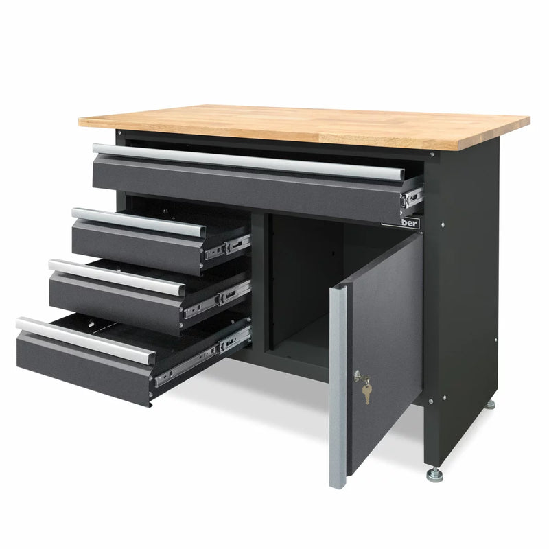 Arbetsbänk Weber med 120 x 60 cm bänkskiva i trä
